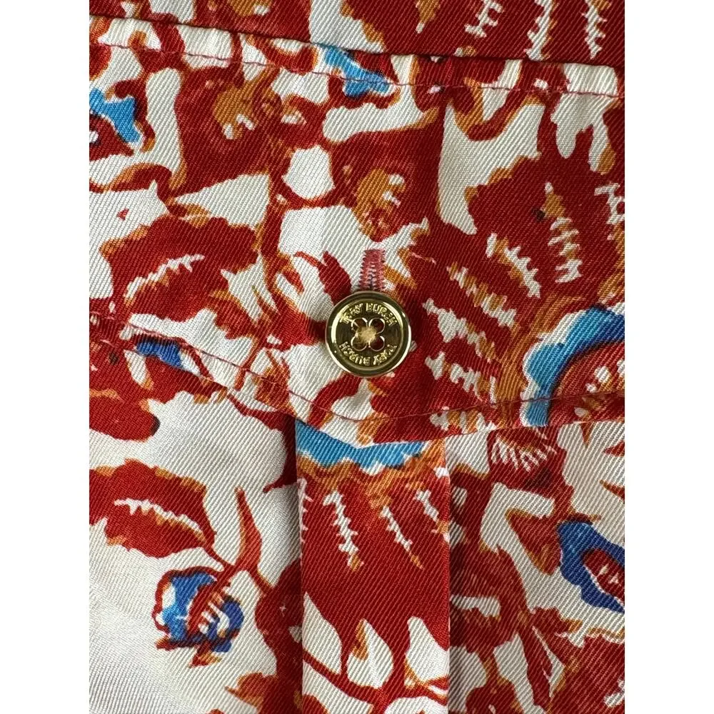 Tory Burch Madura Acai Floral Paisley Silk Twill Blouse Size 6